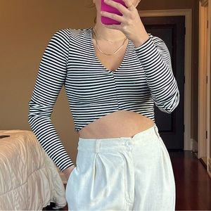 Reformation Vintage Striped Crop Top ~ Size XS